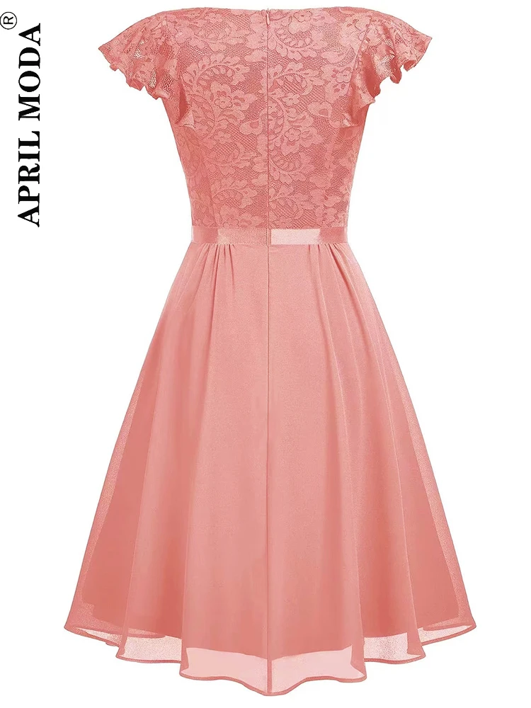 Amazon Vestidos Cortos Con Manga Larga De Encaje Vestido De Fiesta