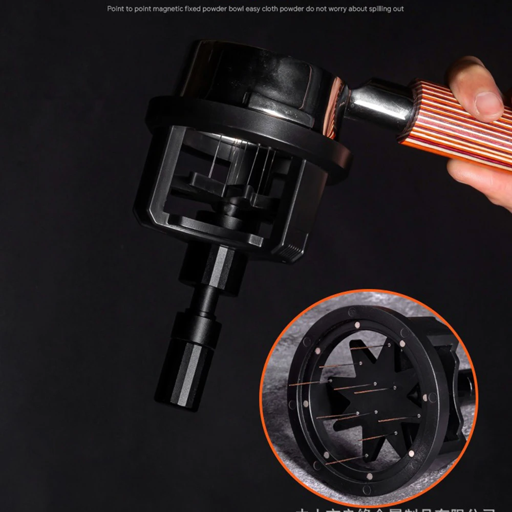 Description Picture 5 of item51/53/58mm Rotary Needle Powder Distributor Magnetic Coffee Tamper Needle Coffee Powder Disperser Anti-slip Loose Powder Needle