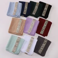 High Quality Pearl Chiffon Scarves Muslim Hijab Women Shawls Wrap Sequin Scarf Bandanas Headband Bufanda Foulard Turbante Mujer