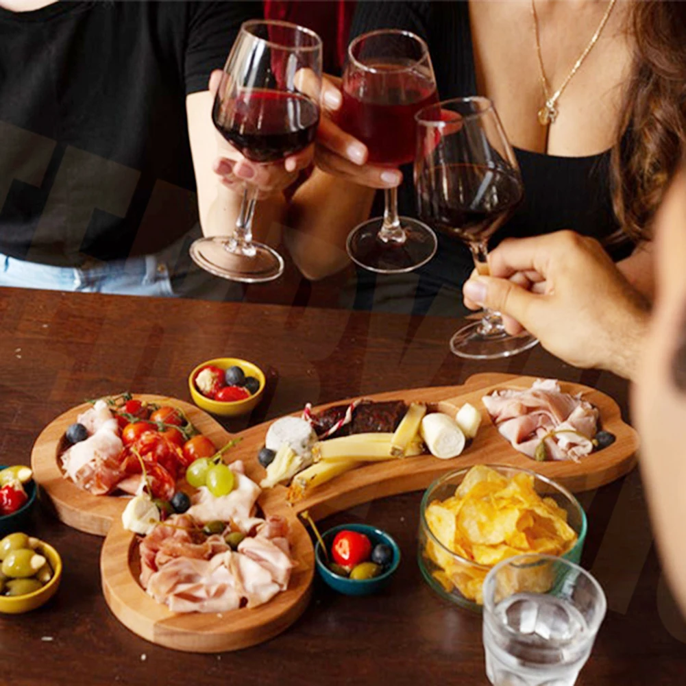South American Special Shaped Wooden Tea Tray Snacks Food Storage Dish Serving Table Plate Hotel Home Serving Tray Cake Plate
