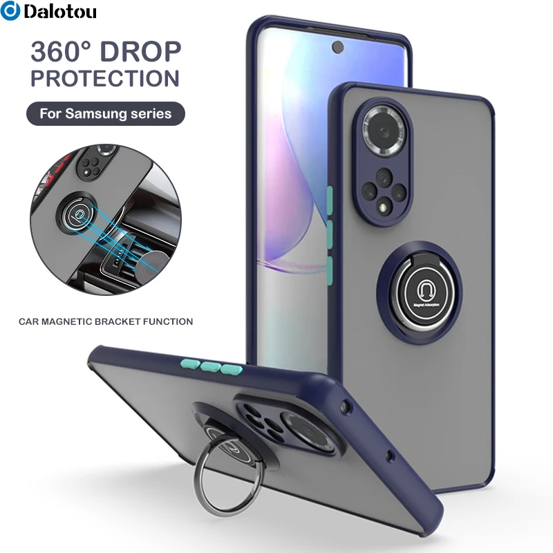  Prova De Choque Armadura Fosco Anel Titular Caso Para Huawei P50 Pro 