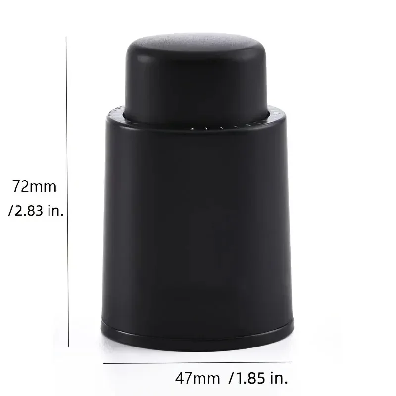 Wine stopper Wine stoppers 1/2PCS Vacuum wine bottle cap stopper Sealed storage Vacuum memory wine stopper Push style Barware cork Black bar tools