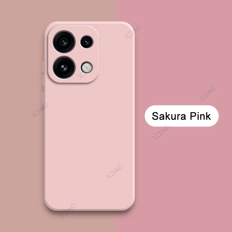Square Liquid Silicone Shockproof Back Cover - Soft, Anti-Drop Protection