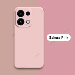 Square Liquid Silicone Shockproof Back Cover - Soft, Anti - Drop Protection for OPPO Reno16 FS 5G (Sakura Pink)