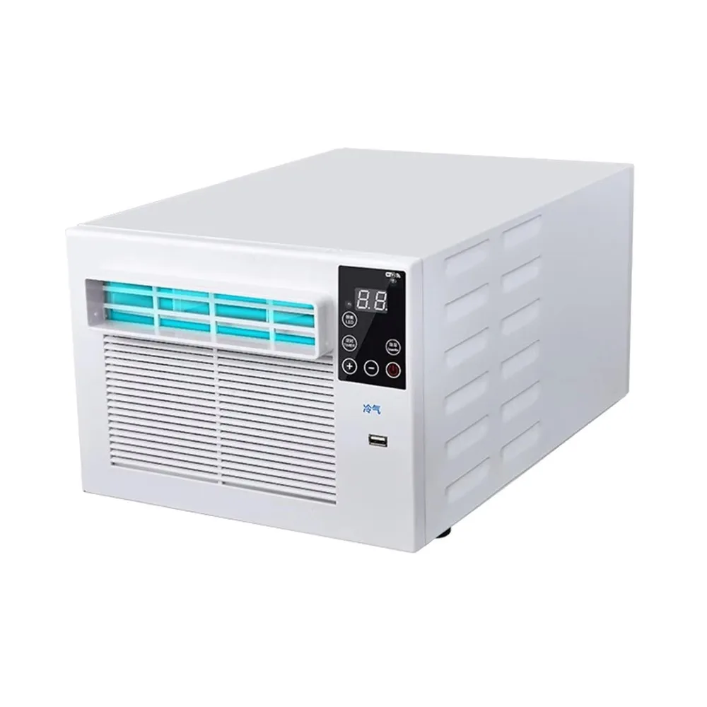 Climatiseur portable 280W avec minuterie, refroidissement instantané, mini compresseur 1881 BTU pour extérieur, maison, dortoir, camping-car, blanc 3