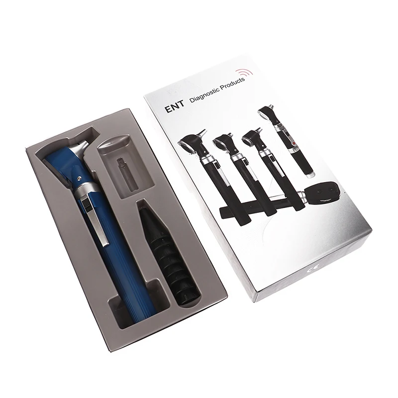 Kit Diagnostico Professionale Otoscopio, Endoscopio LED Portatile per Cura dell'Orecchio, Otoscopio con 8 Punte per Uso Domestico e Medico