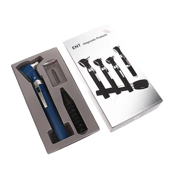 Kit Diagnostico Professionale Otoscopio, Endoscopio LED Portatile per Cura dell'Orecchio, Otoscopio con 8 Punte per Uso Domestico e Medico