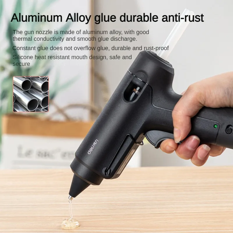 Deli Wireless Hot Melt Glue Gun Rechargeable Lithium Battery Mini Repair  Tool with 200mm Glue Stick Home Hand DIY Hot Melt Glue - AliExpress