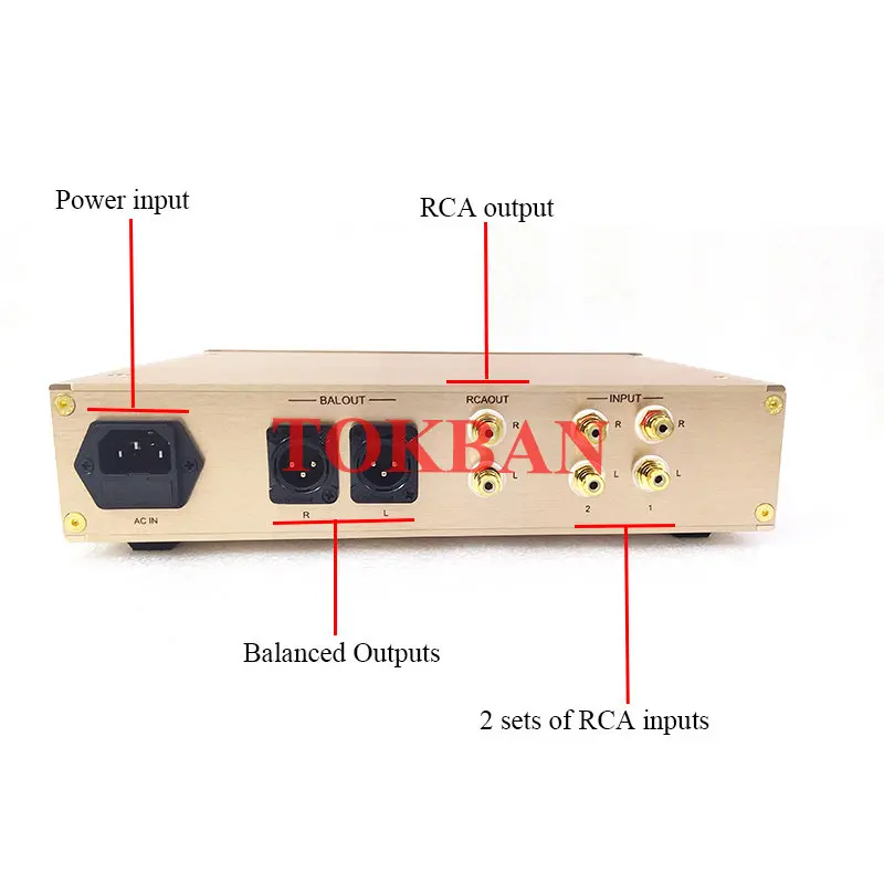 Tokban Reference FM255 Class A Preamplifier RCA Balanced XLR HIFI Preamplifier for Amplifier Audio