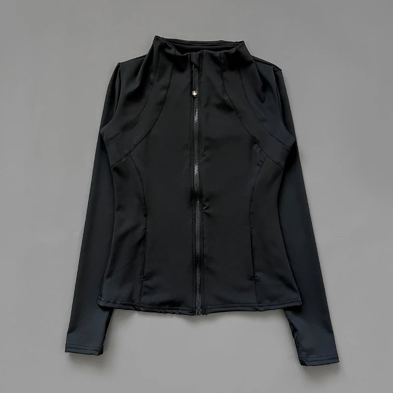 Quick Dry Stand Up Collar Fitness Jacket For Women