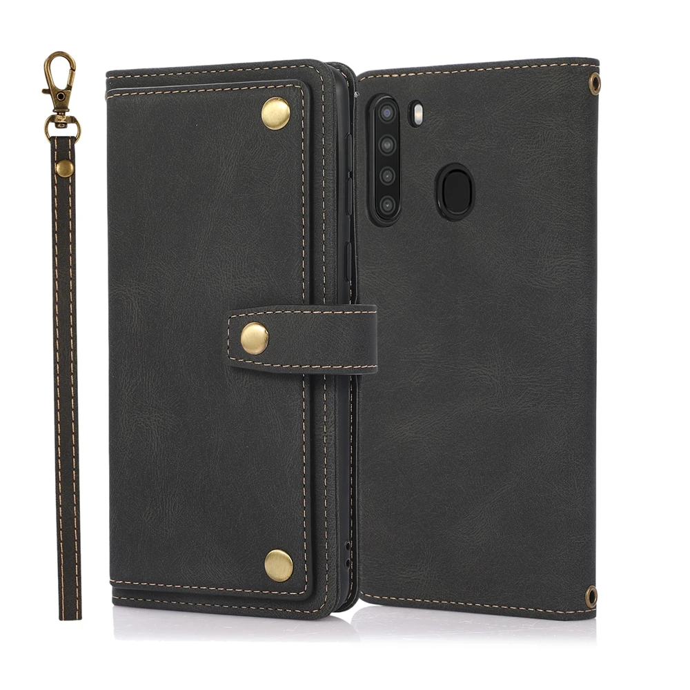 Leather Wallet Phone Case with Strap - Sleek & Stylish Design