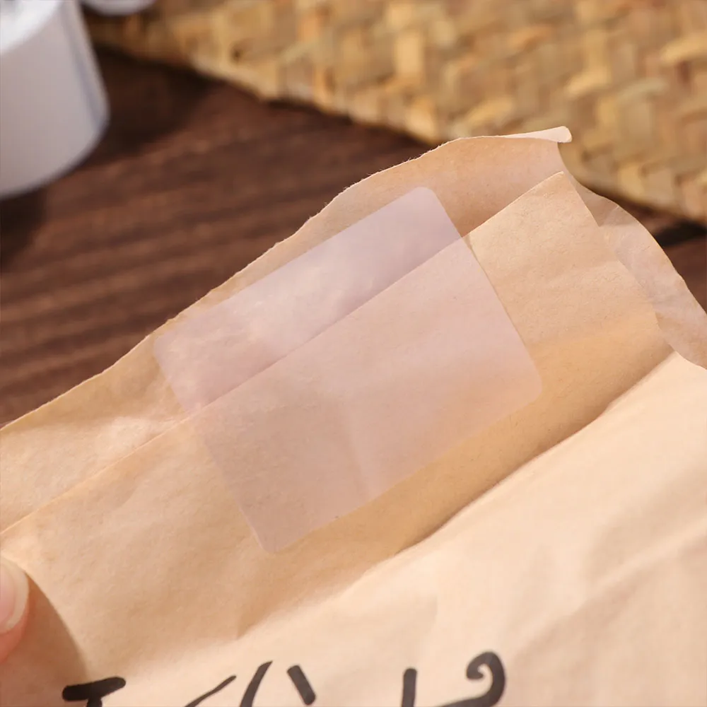 230Pcs 투명 빈 라벨 스티커 DIY 방수 열전사 인쇄 용지 사각형/둥근 이동식 이름 태그 스티커 편지지