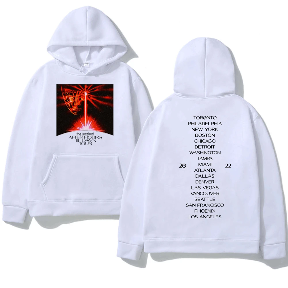 thumbnail image 5 of Sudadera con capucha de la gira After Hours Til Dawn de 2023 para el fin de semana, con música hip hop, estilo informal de manga larga y concierto After Hours Til Dawn, 5 of 5