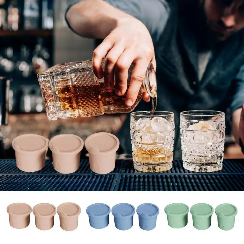 

3 Pcs Silicone Hollow Cylinder Ice Mold Hollow Ice Mold New Ice Cube Tray Ice Cube Maker With Lid Silicone Ice Cube Molds