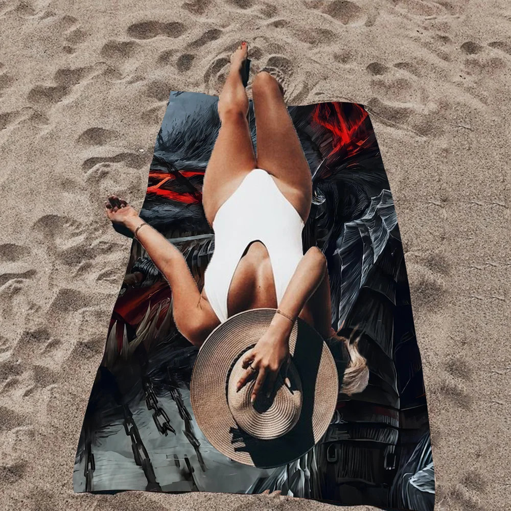 Berserk Japanese Anime Beach Swimming Towel Soft Absorbent Washcloth Children's Gifts for Kids Travel Camping Gym 4