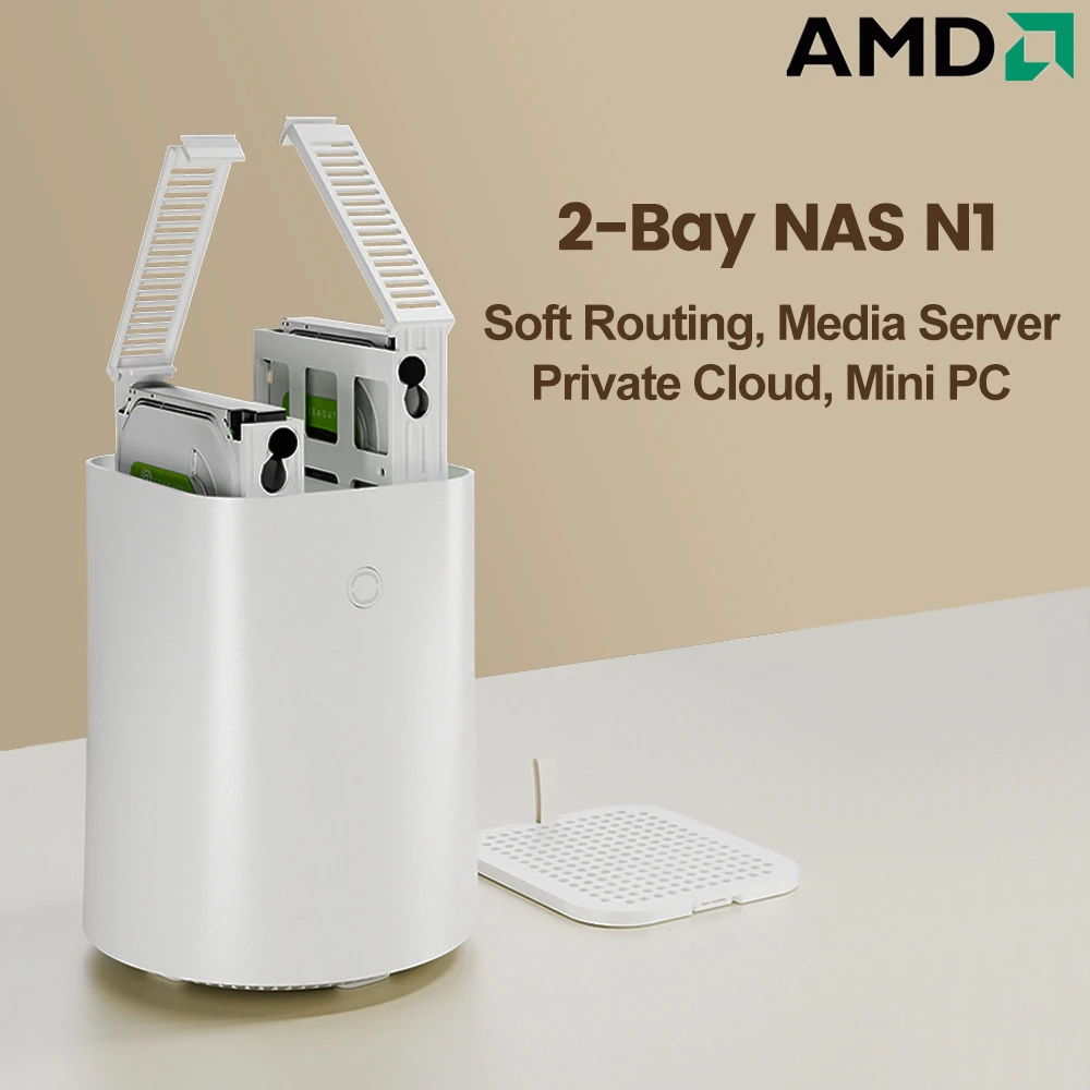 Topton 2bay Nas N1 Amd Athlon 3050e 4x Gbe Lan Network Attached