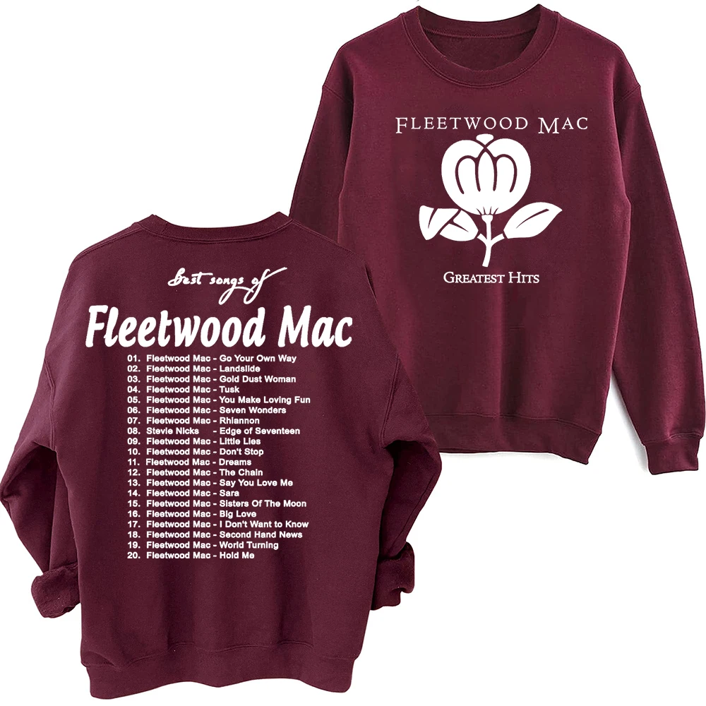 Фото Толстовка Fleetwood-Mac с длинным рукавом и круглым вырезом, большие размеры №5