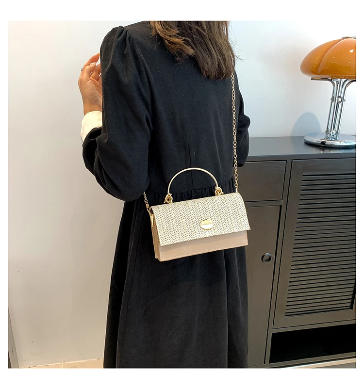 Fashion Pu Hasp Ladies Top-Handle Bags Braid Design 2024 New Brand Shoulder Bags for Women Free Shipping Bolsas Femininas