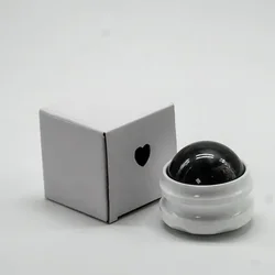 Manual Massage Roller Ball for Body Pain Relief and Muscle Relaxation Therapy (White Base Black)
