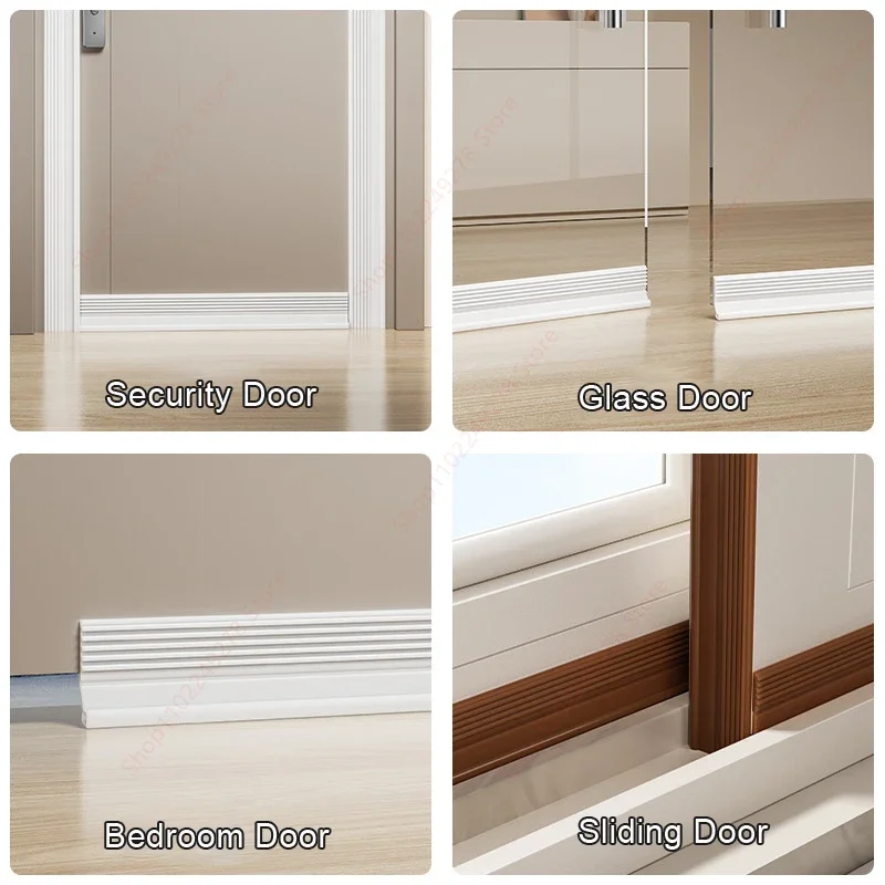 1M Rubber Door Bottom Seal Strip Wind Noise Reduction Stopper Anti Collision Dustproof Soundproof