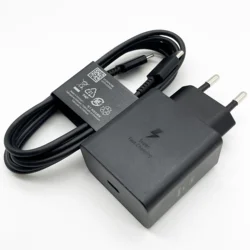 Ultra - Fast 60W PD Charger with 1.8M USB - C Cable - Black EU and Cable