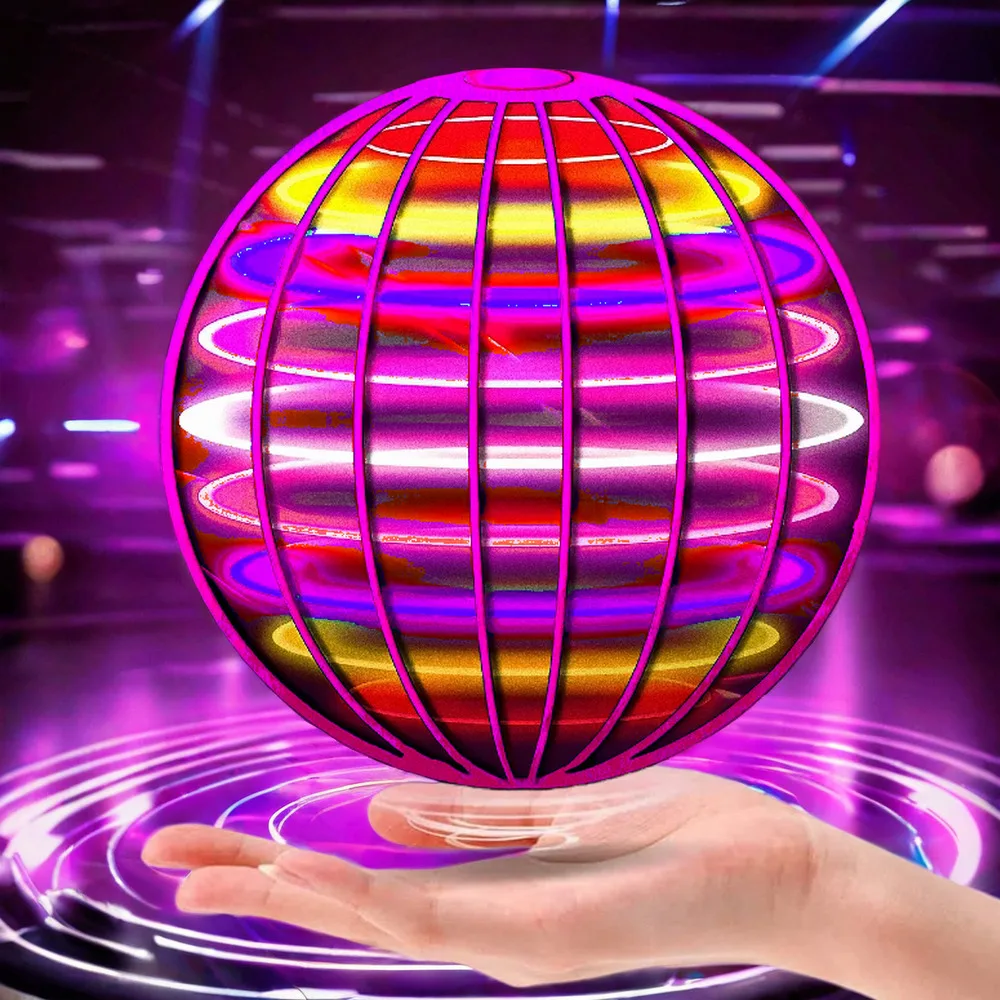 Flying Ball Children's Hand Controlled Color LED Cosmic Globe 360 &deg; Rotating Suspension Ball Suitable for Indoor and Outdoor flying ball toy
