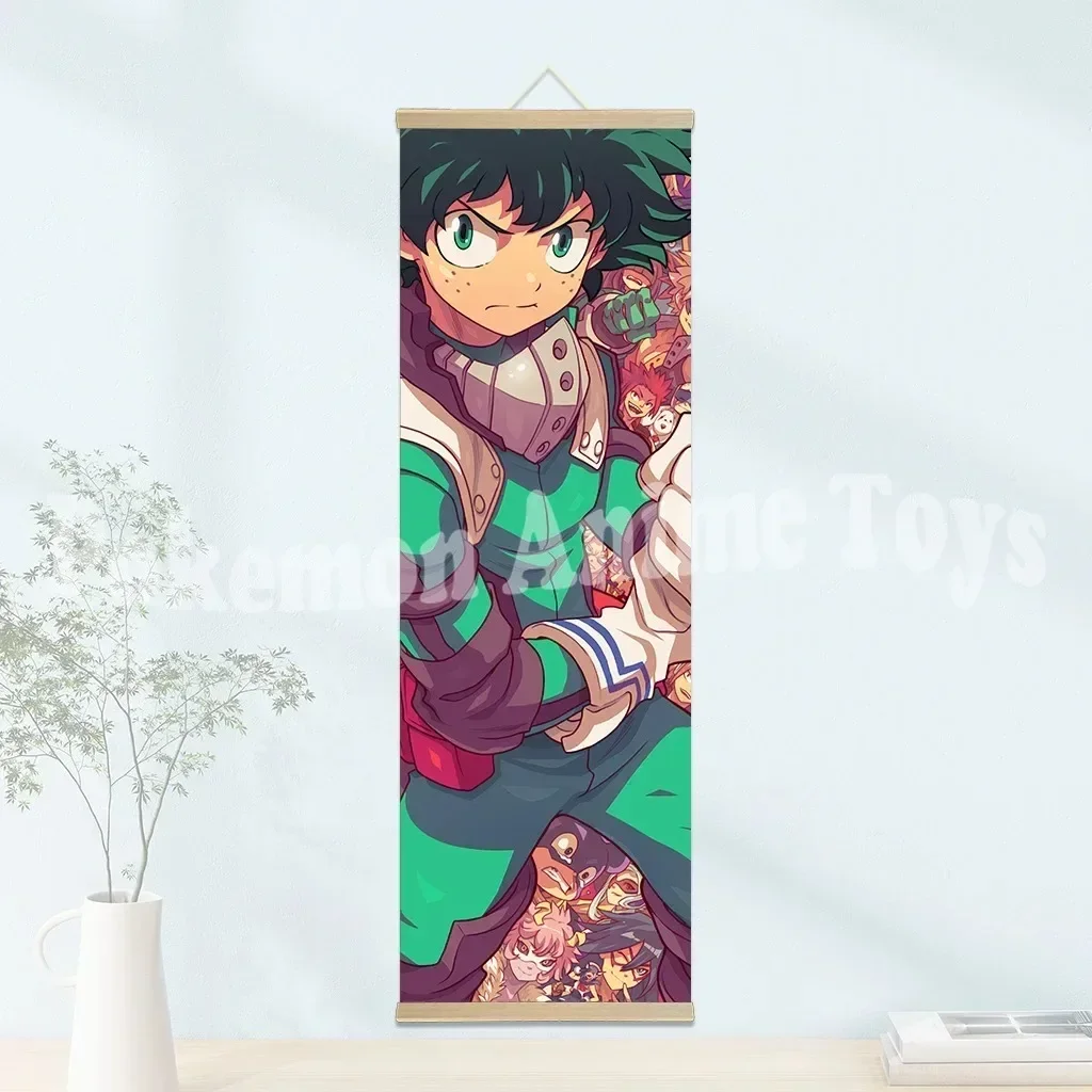 My Hero Academia Retro-Style HD Wall Art Hanging Scroll