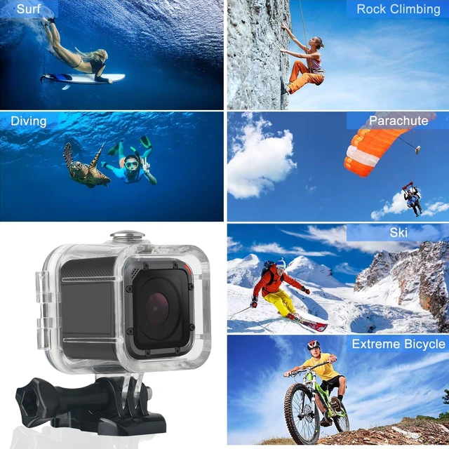 Custodia Impermeabile Per GoPro Hero 4/5 Session | Fino A 60m | Protezione Antigraffio E Polvere