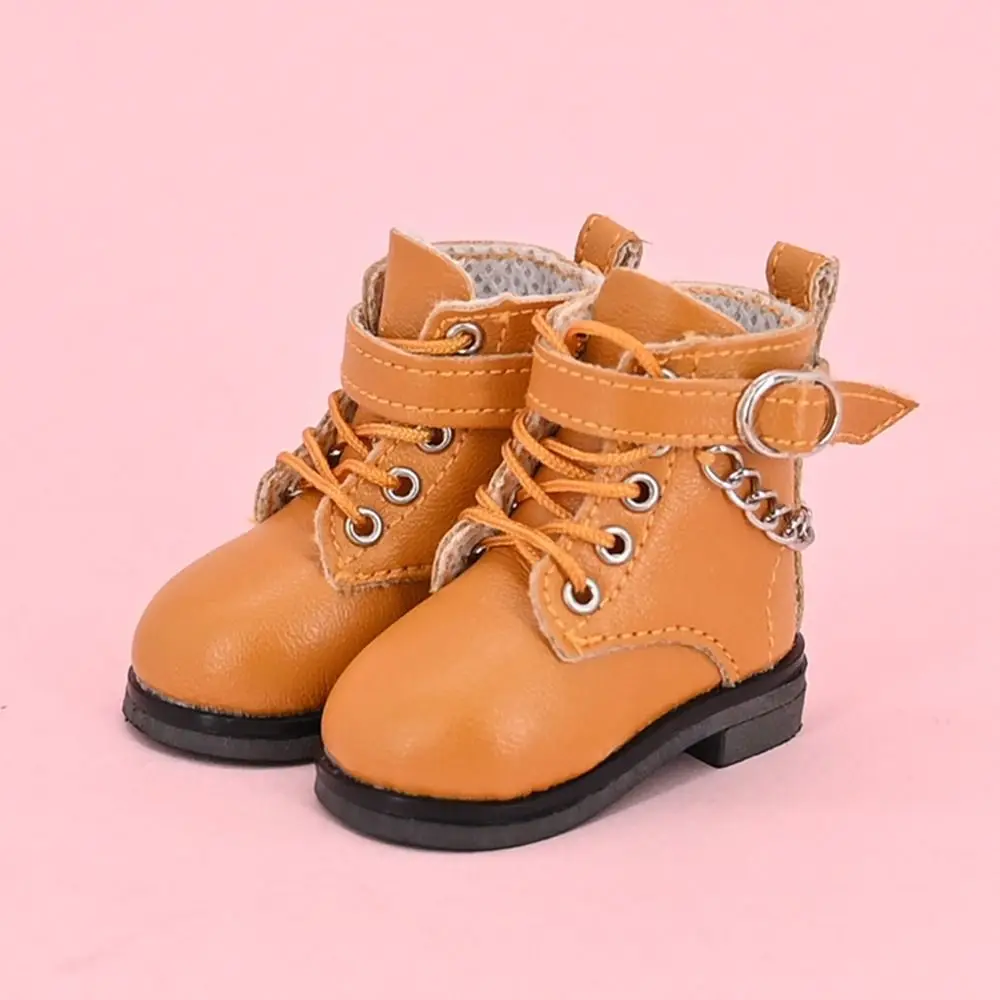30cm Puppen schuhe Mode Pu Leder Kette Martin Stiefel für 1/6 bjd Puppe Kleidung Zubehör Spielhaus Kinderspiel zeug – Detail 9