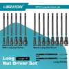 Libraton 16PCS Magnetic Nut Driver Set Metric & SAE Long Nut Drivers for Impact Drill Long Shank Nut Driver Bits Hex Shank PH1 2 2