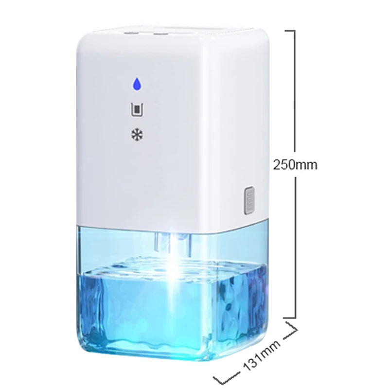1.1L Portable Small Mini Wardrobe Dehumidifier Low Noise LED Light Electric Automatic Purification Moisture Absorbers Household