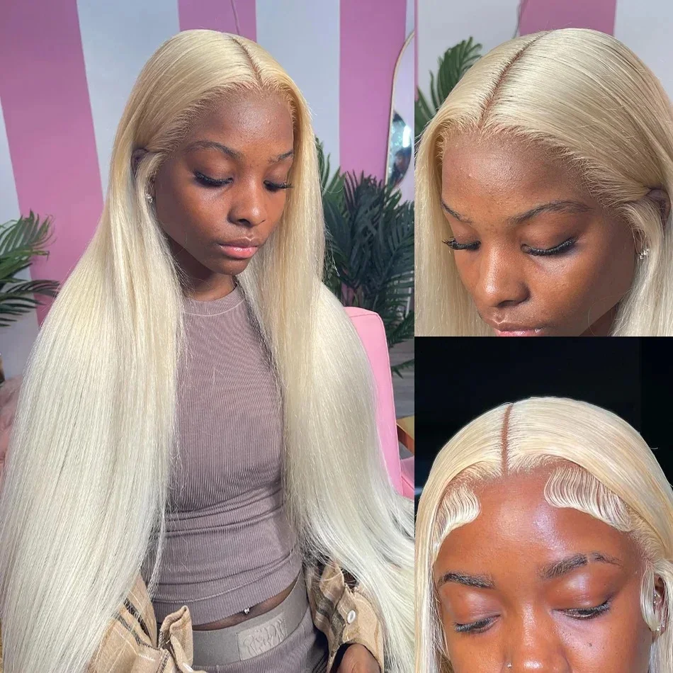 613 hd lace frontal wig 13x6 blonde straight human hair Wigs For Women choice Pre Plucked Glueless cheap on sale clearance