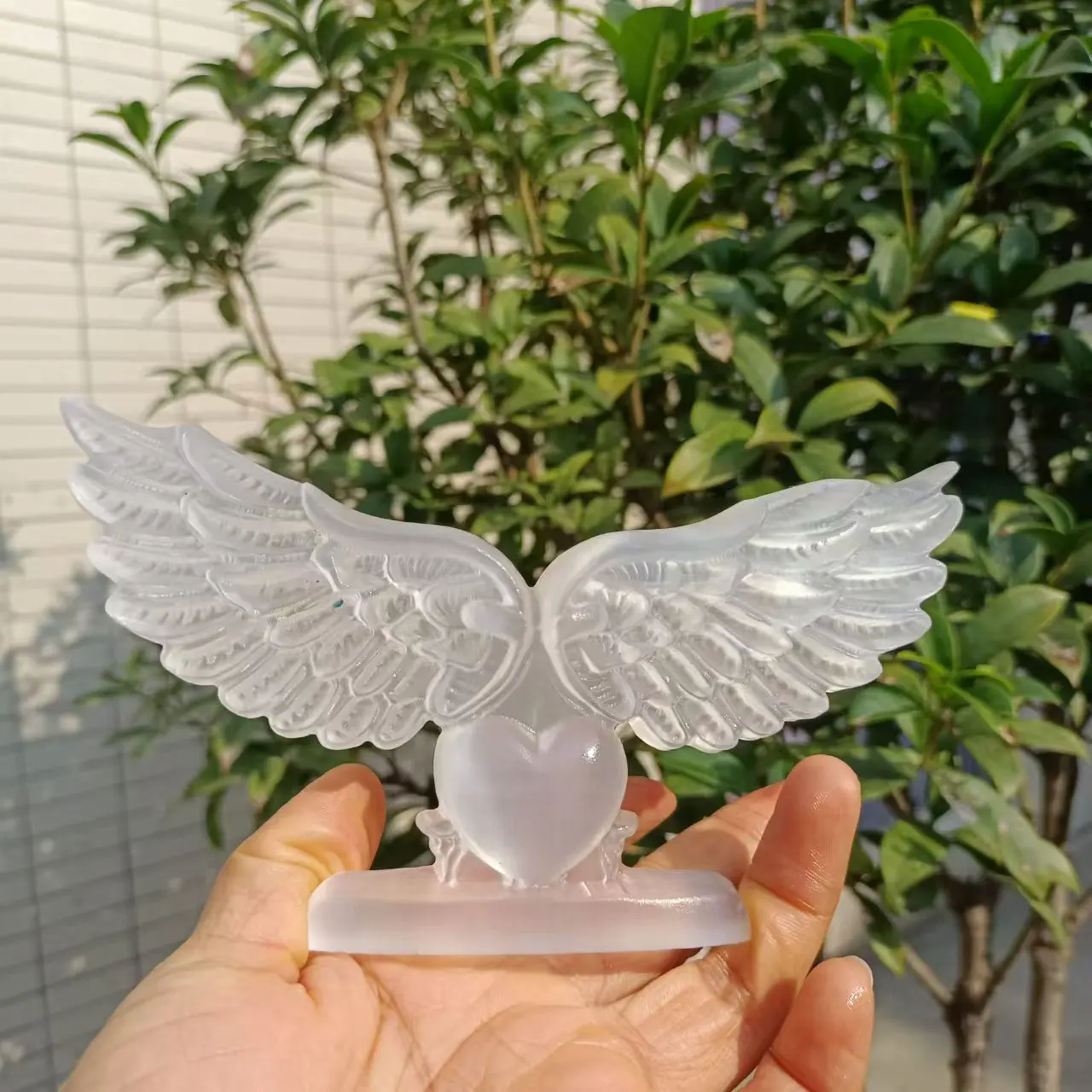 Natürliches marokkanisches transparentes Pflaster, Engelsflügel, Quarzkristall-Pflasterflügel, Mineralien, Reiki, Heilung – Detail 4