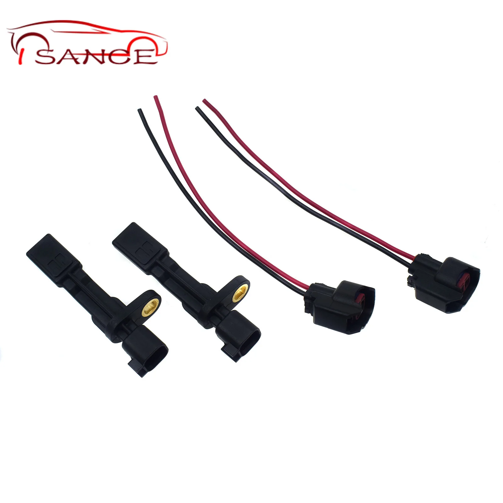 2 X ABS SENSOR&CONNECTORS FOR DODGE NITRO FOR JEEP LIBERTY WRANGLER JK REAR 07-17