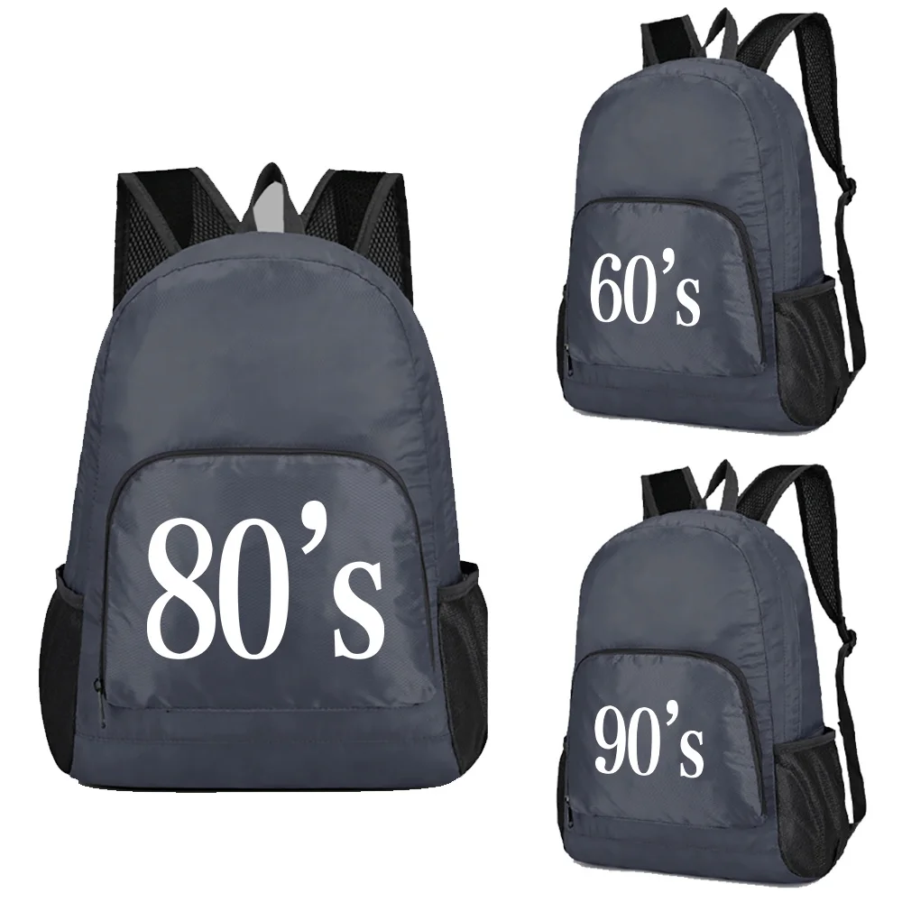 

Unisex Lightweight Outdoor Backpack Portable Foldable Outdoor Camping Hiking Travel Daypack Women 90s-60s Pattern Sport Bags