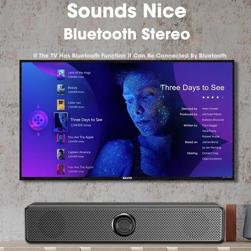 Professional LED Light Portable Speaker Sound Bar Stereo Subwoofer USB Knob Wired DJ Bass Sound Box for Notebook Computer PC