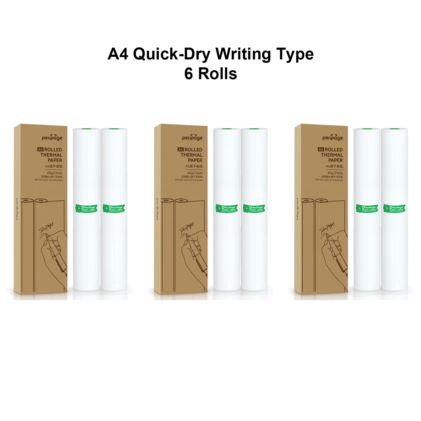 A4 Thermal Printer Paper PeriPage 100 Pages Folded Long-lasting Quick Dry Oil/water proof BPA Free Clear Print Thermal Paper Thermal Printer Paper