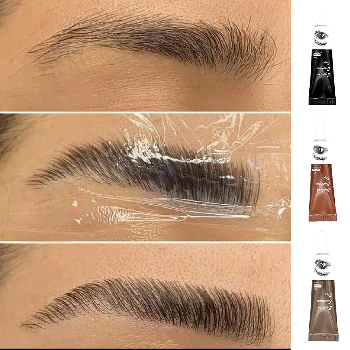15-Minute Fast Henna Eyelash Eyebrow Dye Tint Professional Easy Dye Gel Eyelash Brown Black Color Tint Cream Kit Eyebrows Suit - Image 2