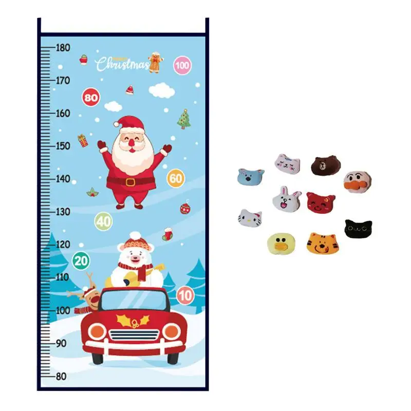 

Kids Growth Chart High Jump Toy Height Chart for Kids Measuring Felt Ruler with Christmas Theme Decoration Height Wall Chart for