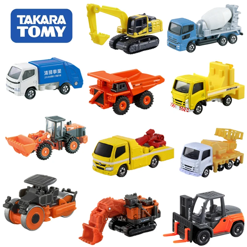

Tomy Tomica Alloy Car Model Mini Metal Construction Truck Bulldozer Excavator Transport Truck Forklift Boy Toy Christmas Gift