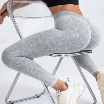 Leggings sportivi a vita alta Collant da donna con scollo a V Set fitness yoga sottile elastico Set pantaloncini e pantaloni a maniche corte senza cuciture 1