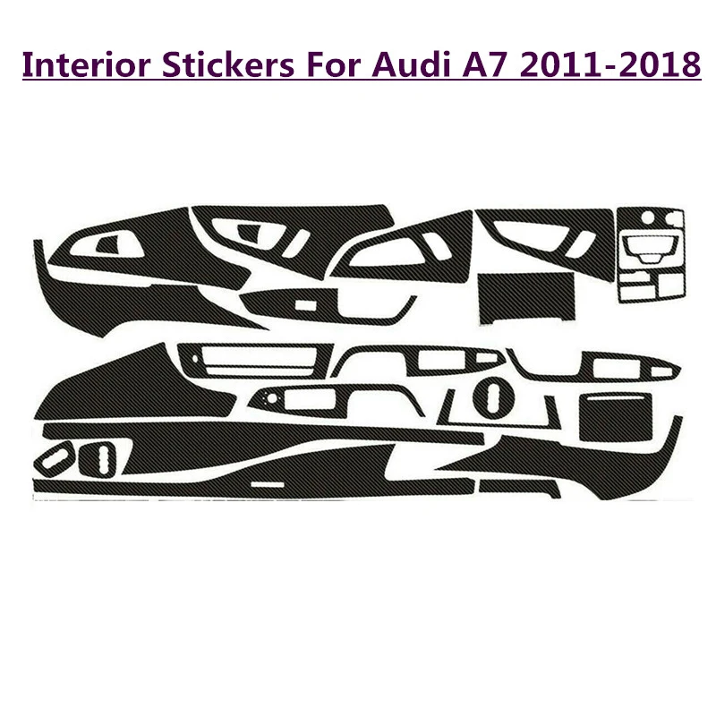 

Carbon Fiber Car Stickers Interior DIY Trim Vinyl Decoration Cover For Audi A7 2011-2018 AUTO Accessories