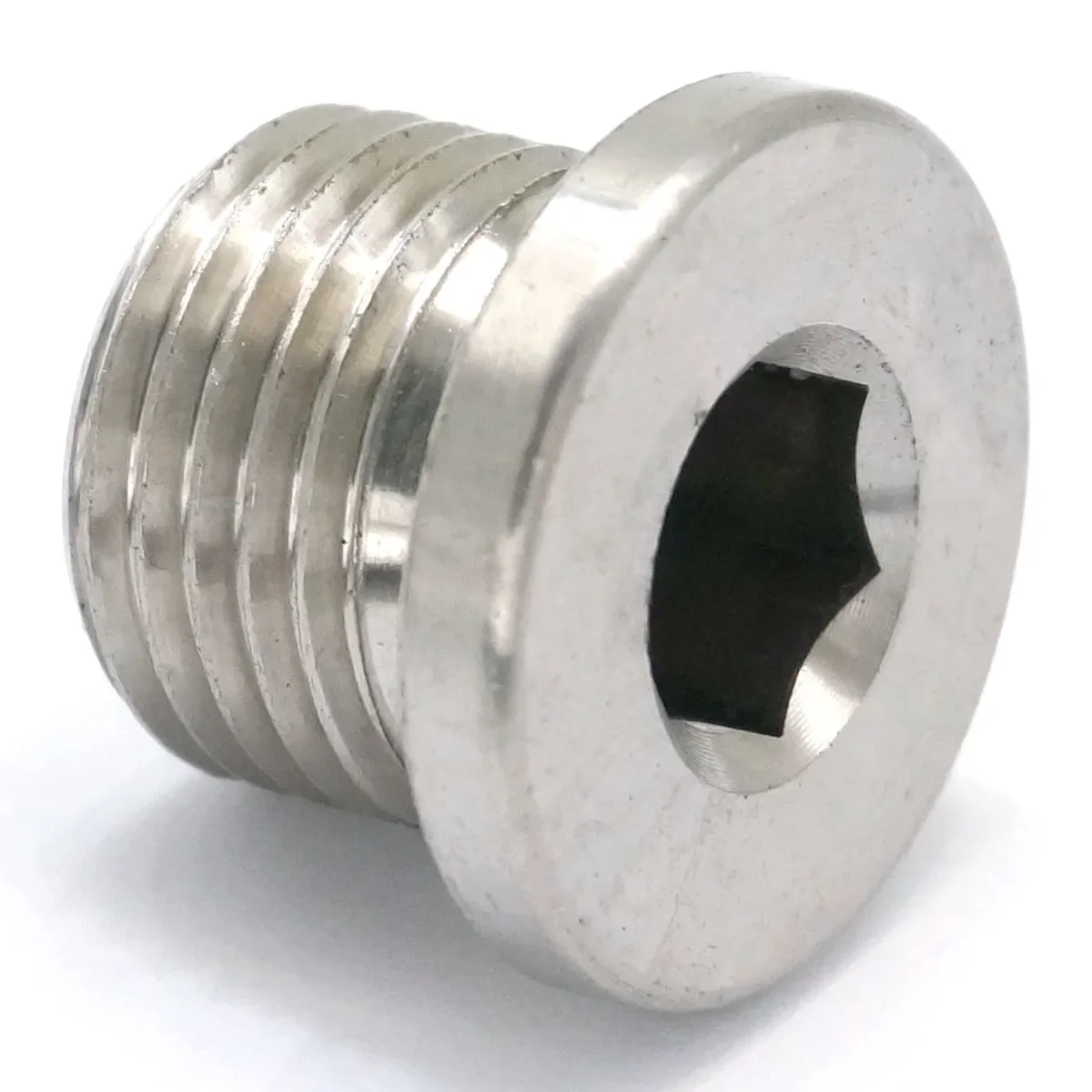 M22/M24/M27/M30/M33/M36 Male Metric Thread 304 Stainless Steel Countersunk End Plug With Flange Hex Socket Pipe Fitting Pipe Plug