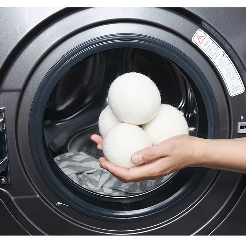 5pcs Pure Wool Dryer Balls Reusable Anti-Static Softens Clothes Prevents Sticky Hair Essential Laundry Accessory laundry ball