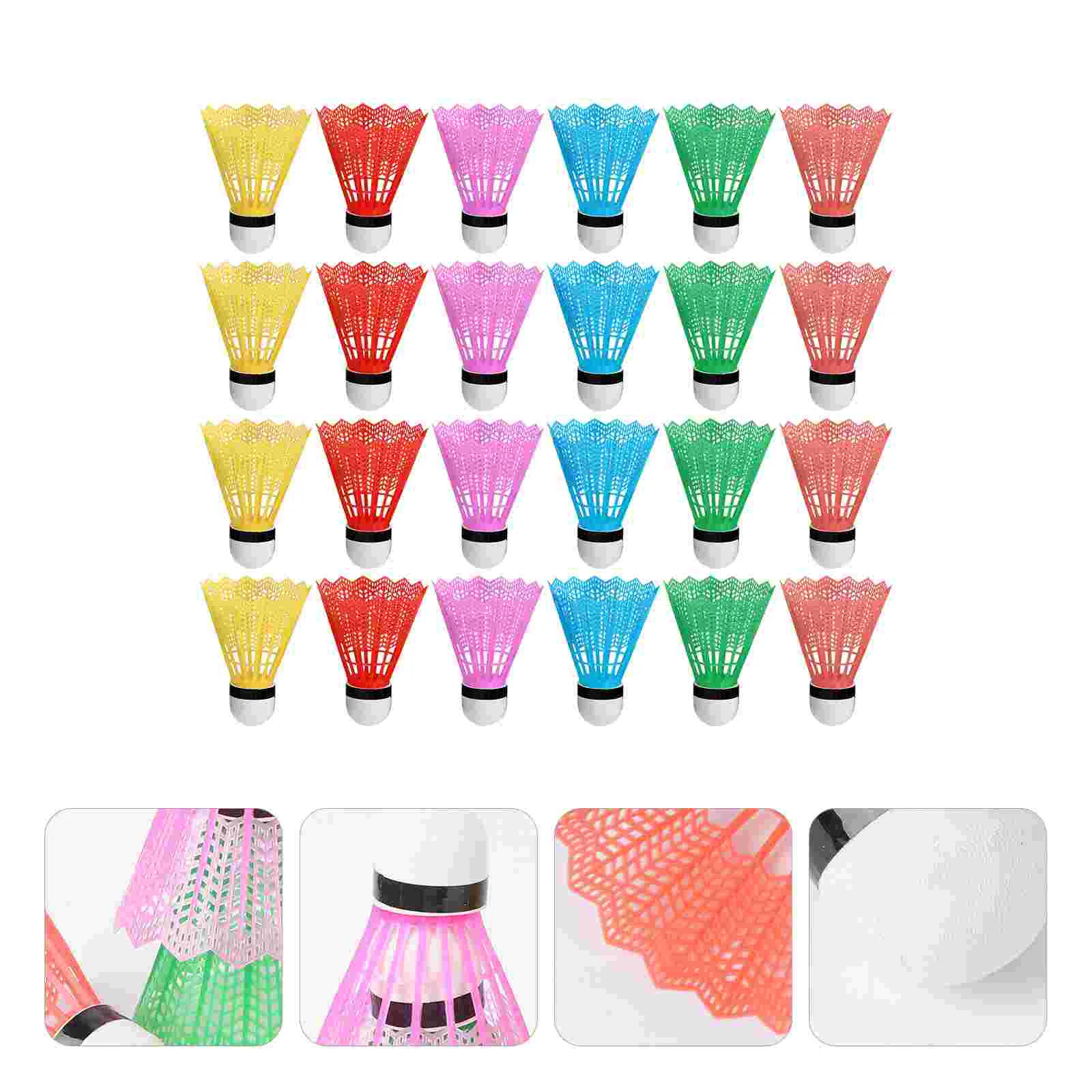 24 Pcs Shuttle Badminton Game Ball Colorful Shuttlecock Foam Head Tennis Balls Children Kid Air