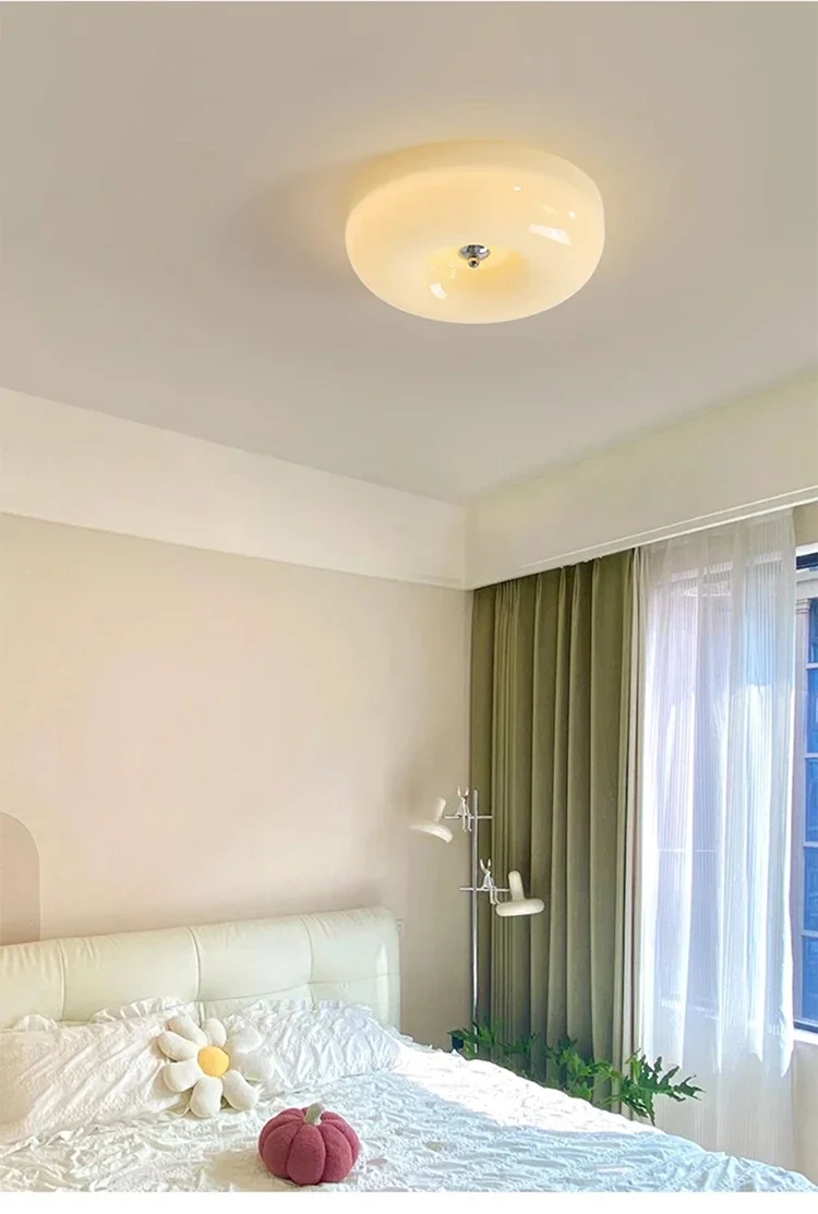 Description Picture 6 of itemBauhaus ceiling light Cream Glass ceiling lamp for Bedroom living room Children's room White glass ceiling light