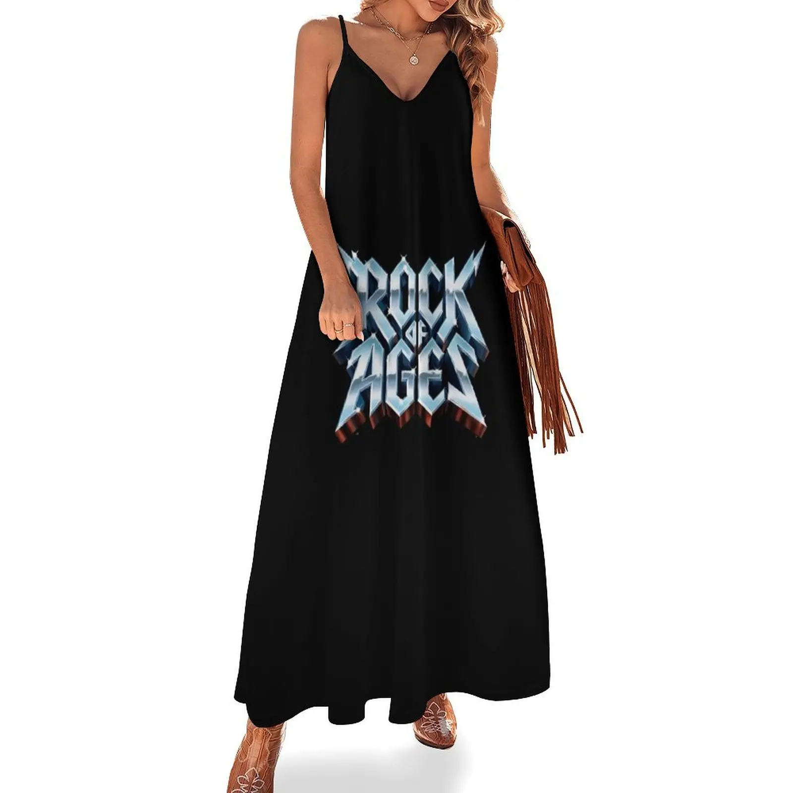

rock of ages logo Classic Sleeveless Dress women's summer dresses 2024 birthday dress