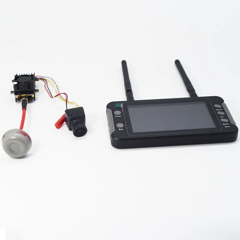 Transmetteur FPV 5.8Ghz 48CH 2W avec caméra 1200TVL et écran 4.3" pour drone RC