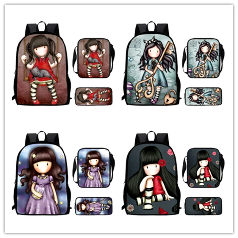 Cartoon Gorjuss santoro Child School Backpack With Shoulder Bags Pencil Bags For Kindergarten,Light Weight Child Bags 1
