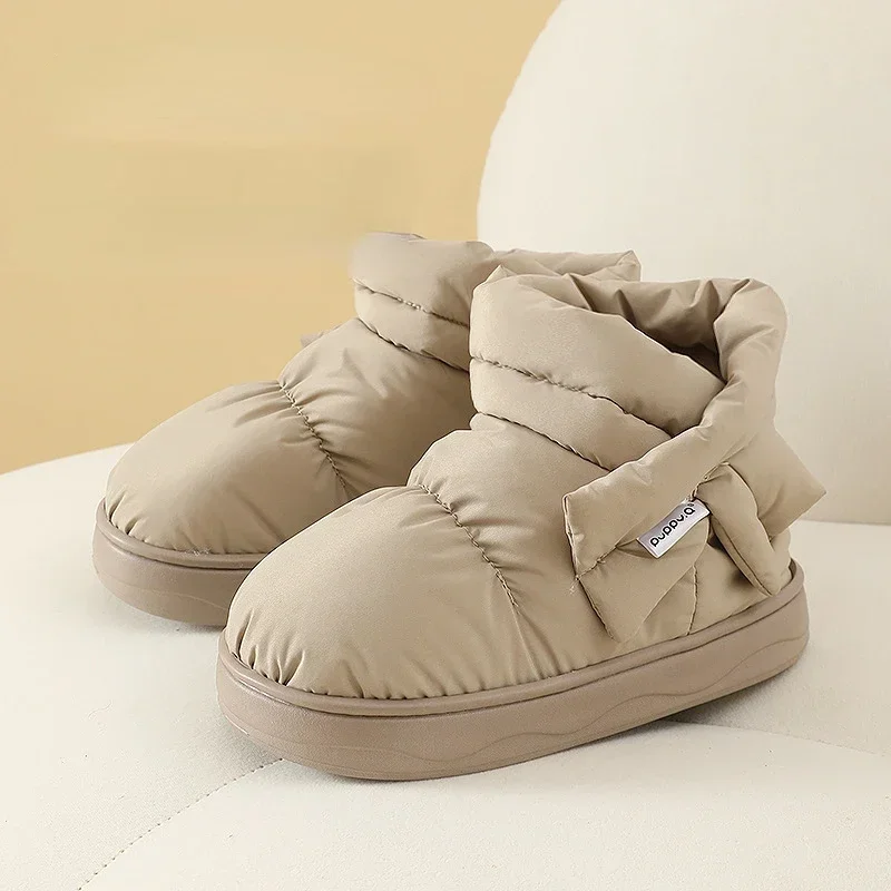 Platform Women Snow Boots Warm Thicken Plush Waterproof Boot for Couples 2023 Winter Non Slip Thick Bottom Cotton Shoes